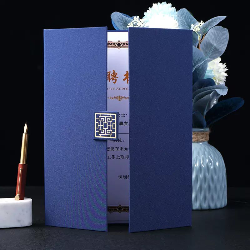 A4證書套 - 卡西亞 珠光面料,手感舒適,耐磨耐髒。 燙金印章扣,美觀大氣。 客製 - 卡西亞 26863_cover_01-170212-028