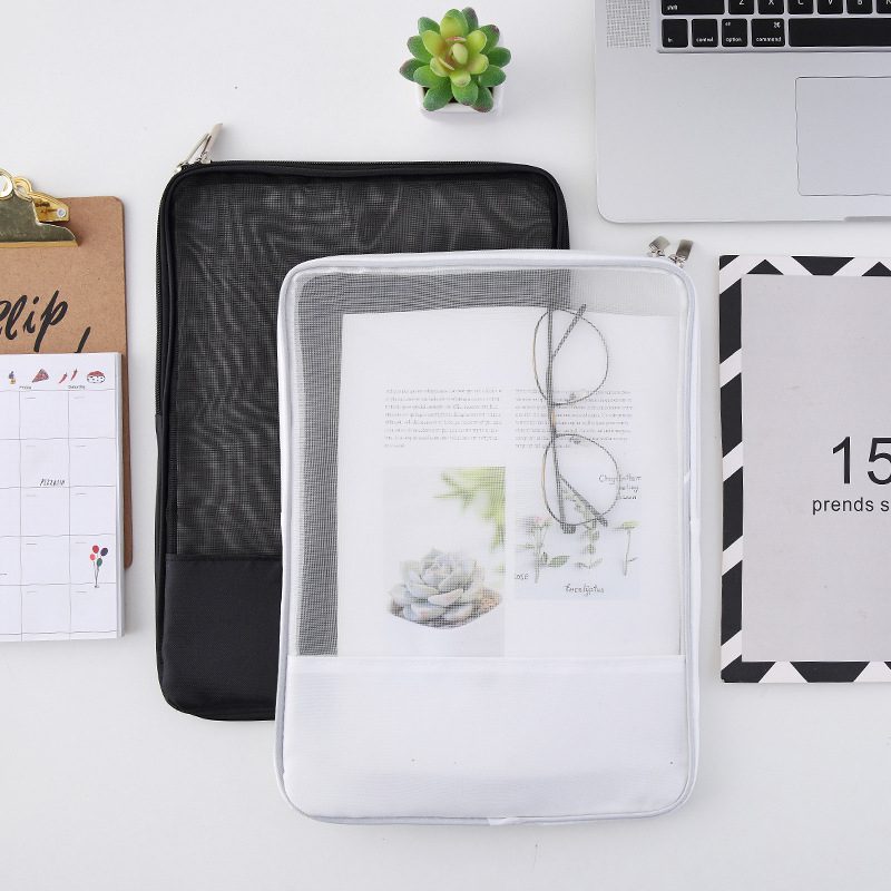 網格拉鏈文件袋 - 卡西亞 透明網格,一目了然;大開口輕松拿取更容易。 用途廣泛,適用於學校,教育機構,辦公室,政府部門,贈品派送。 客製 - 卡西亞 27014_bag_01